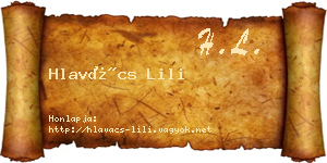 Hlavács Lili névjegykártya