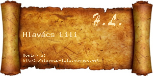 Hlavács Lili névjegykártya